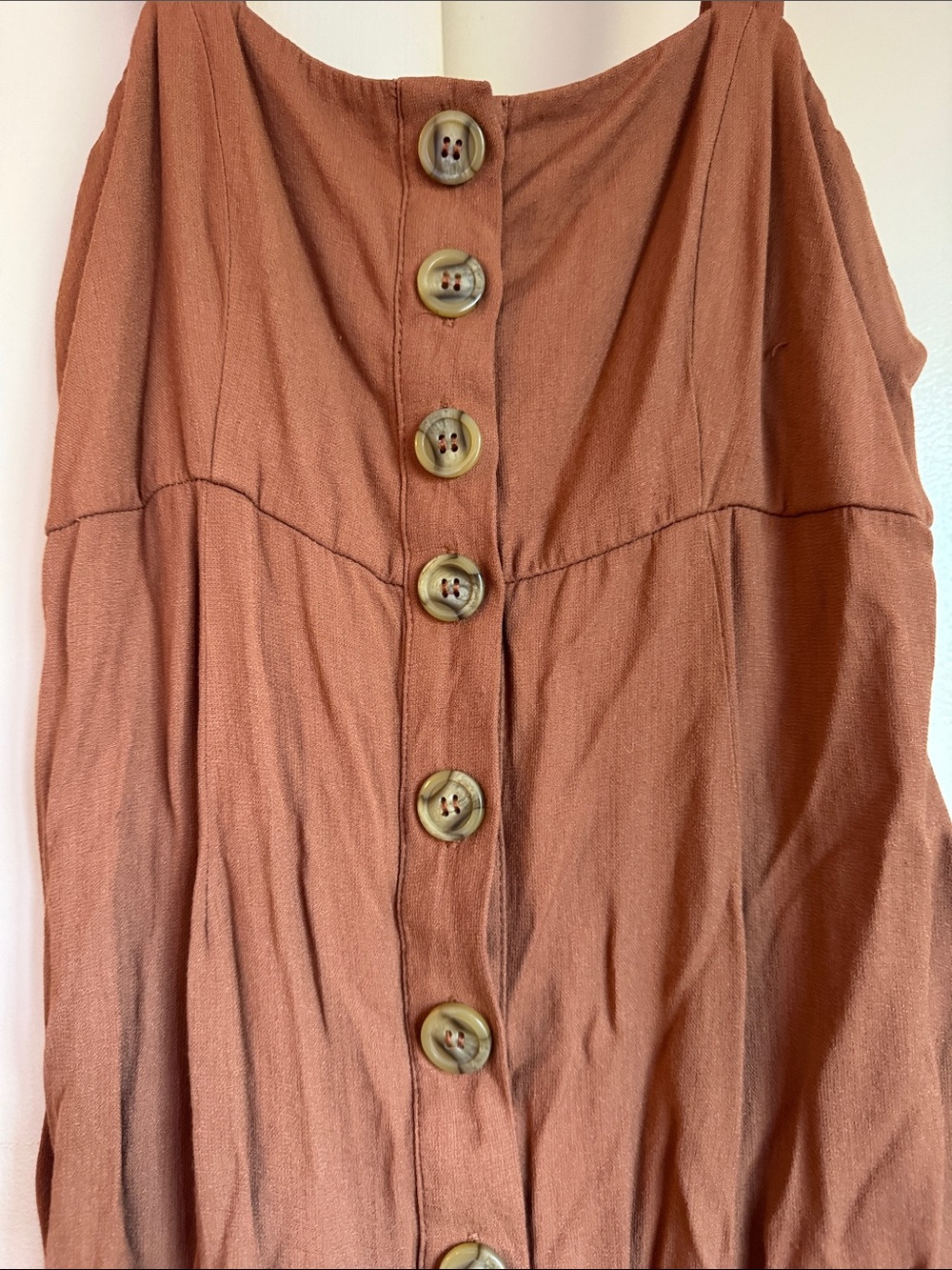 Forever 21 Rust-Brown Button-Front Maxi Dress - Picture 2 of 2